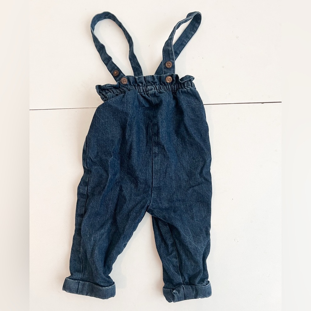 Oliver & Rain Denim Overalls Size 6 Months